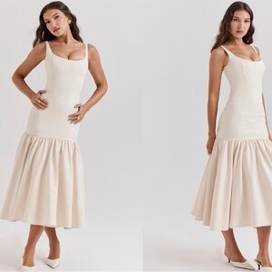 House of CB Amore (vintage cream dropped waist mini dress)
